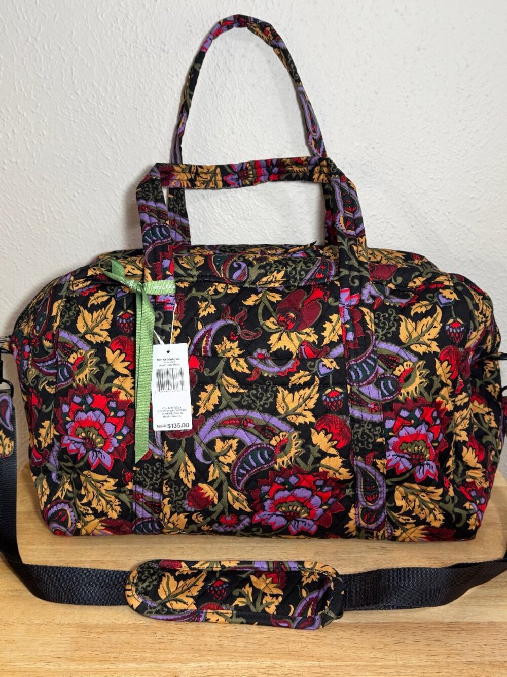 Vera Bradley Miramar Weekender in Midnight Garden Paisley NWT